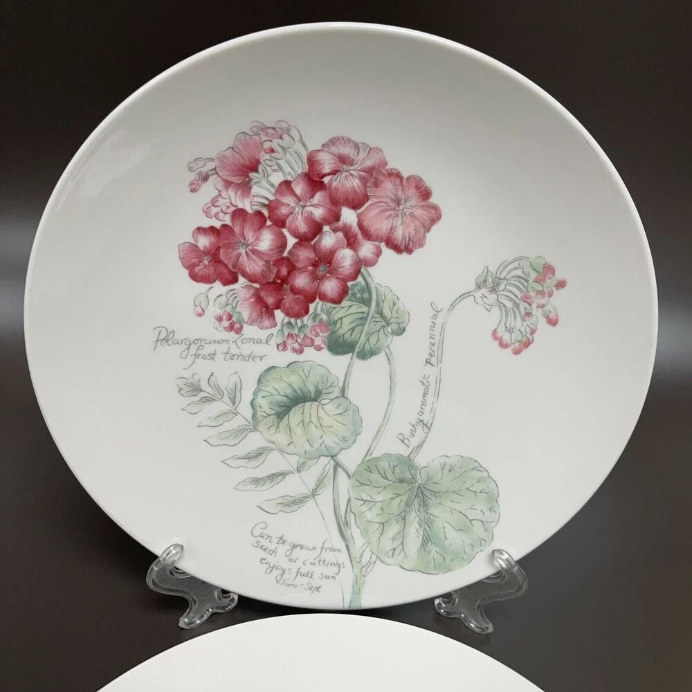 Lenox Geranium Artist Sketchbook by Louise Le Luyer Dinner Plates‎ 11